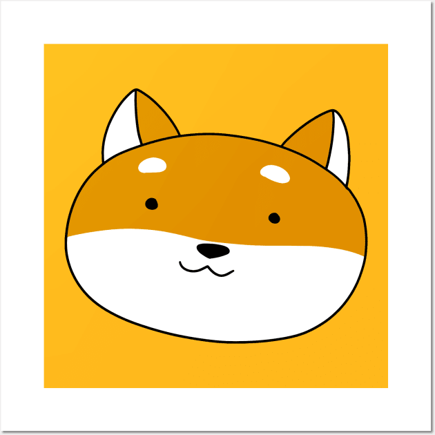 Cute Shiba Face Wall Art by saradaboru